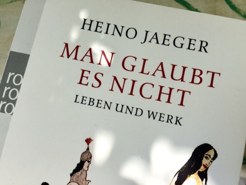 Teil des Buchcovers Heino Jaeger - Man glaubt es nicht - Leben und Werk, Rowohlt Taschenbuch Verlag, Gestaltung any.way, Hamburg